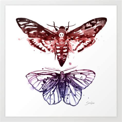 Moths Art Print by Sam Nagel | Society6