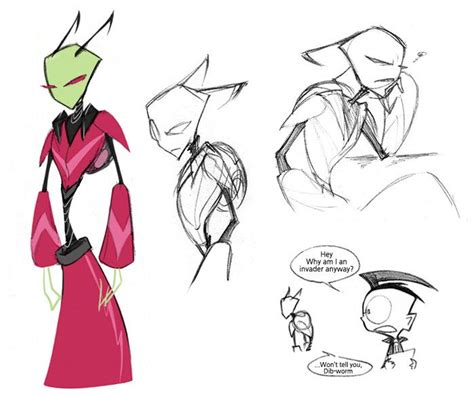 Tallest Zim design by https://www.deviantart.com/naplez on @DeviantArt | Invader zim characters ...