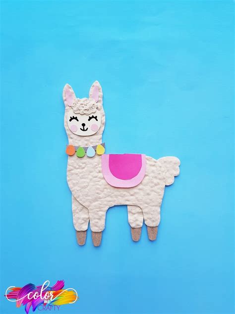 Easy Paper Llama Craft - Color Me Crafty