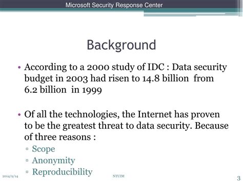 PPT - Microsoft Security Response Center PowerPoint Presentation, free ...