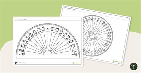 Printable Protractor Templates | Teach Starter