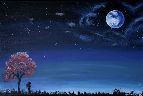 Midnight sky Painting by Ofri Kan-Dror | Saatchi Art