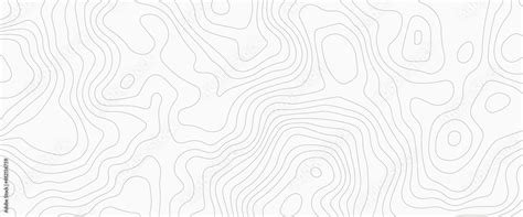 Topographic line contour map background, geographic grid map, Abstract white topography vector ...