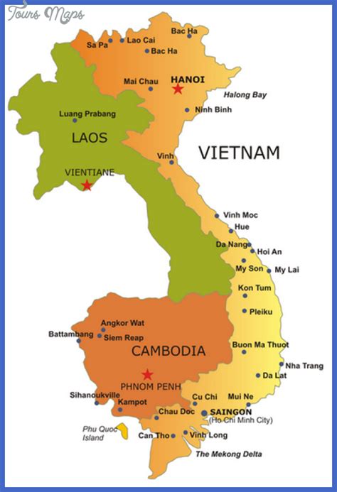 Vietnam Map Tourist Attractions - ToursMaps.com