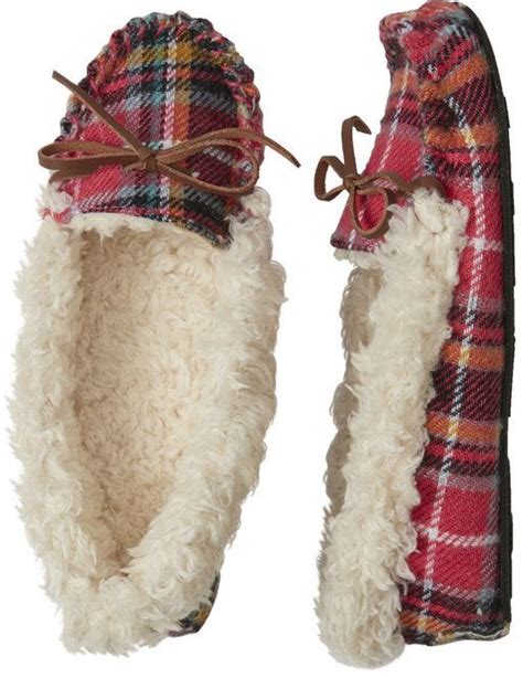 Dearfoams Moccasin Slippers with Faux Fur Trim - ShopStyle | Moccasins ...