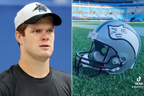 Panthers Make Sam Darnold Helment with Logo He Drew