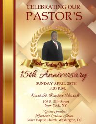 Free Pastor Anniversary Templates