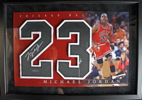 Lot Detail - Michael Jordan Signed Jersey Number in Custom Framed ...