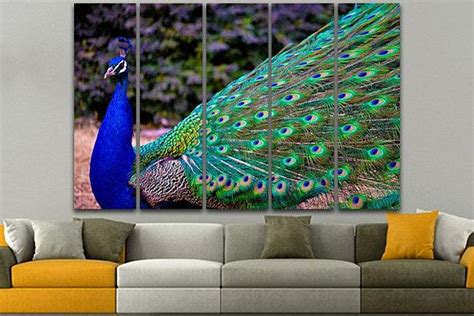 Professional Canvas Printing for Home & Office. №An -043 USD 53.00. Peacock blue-Wall decor ...