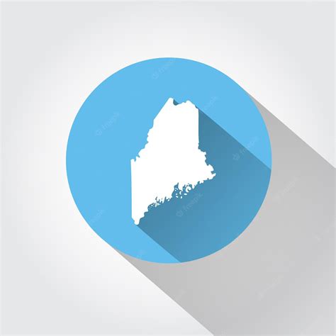 Premium Vector | Map state of maine