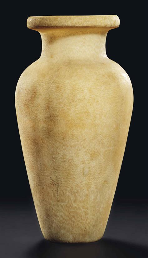 AN EGYPTIAN ALABASTER JAR , OLD KINGDOM, 4TH-6TH DYNASTY, CIRCA 2613-2181 B.C. | Christie's