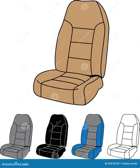 Isolated Car Seat stock vector. Illustration of chair - 49274742