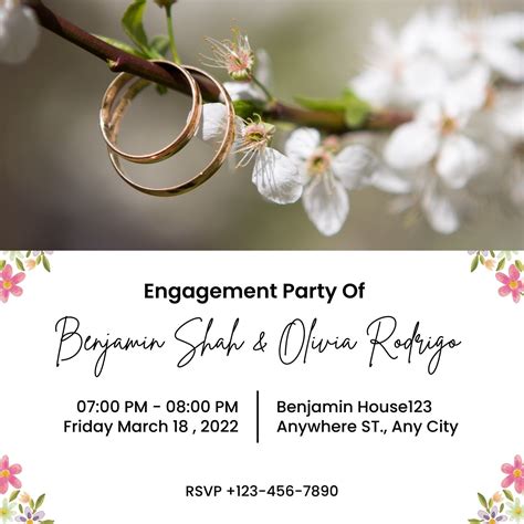 Free Printable Engagement Party Invitation Templates Canva, 54% OFF