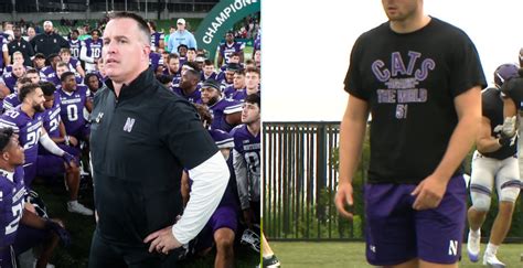 Northwestern Football Coaches Support Pat Fitzgerald with T-Shirts