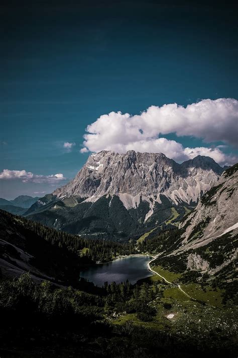 HD wallpaper: landscape photo of mountain, landscape photography of lake with view of mountain ...