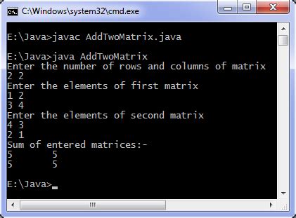 Matrix addition in Java | Programming Simplified