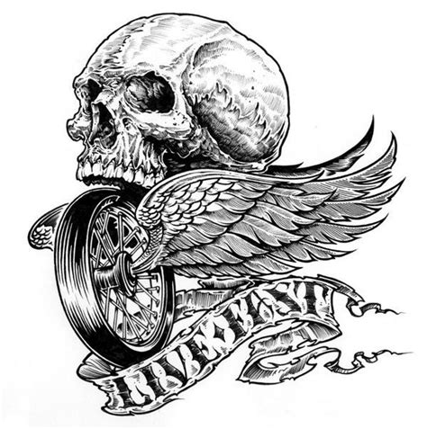 Pin by Bộ Đình on skull | Biker tattoos, Bike tattoos, Harley tattoos