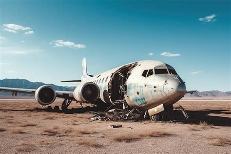 Premium AI Image | Abandoned Aircraft in the Desert Bed professional ...