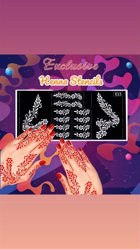 Henna Hand Stencils, Women's Fashion, Muslimah Fashion, Accessories on ...