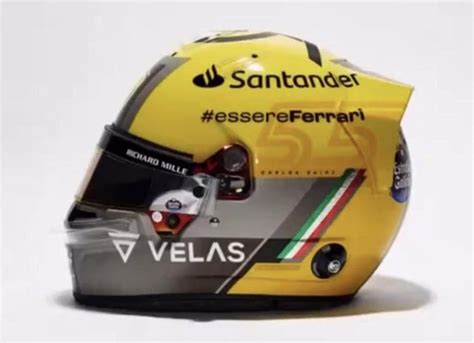 Helmet designs of Carlos Sainz jr. (Ferrari) from 2022 : r/f1helmet