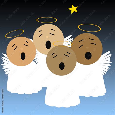 singing angels Stock Illustration | Adobe Stock