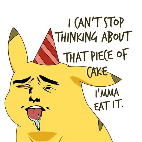 Pikachu Meme Happy Birthday Card | Boomf