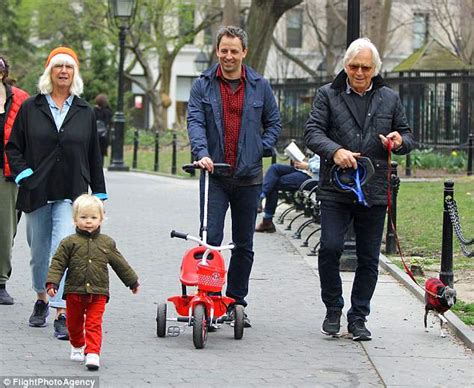 Seth Meyers dotes on eldest son in park in New York City | Daily Mail Online