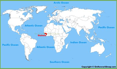 Guinea location on the World Map