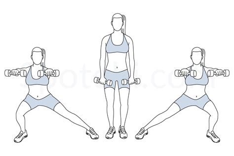 Side Lunge Front Raise | Illustrated Exercise Guide