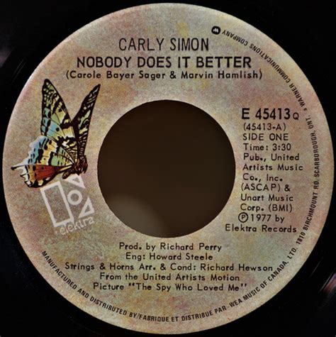 Carly Simon - Nobody Does It Better (Vinyl, 7", 45 RPM, Single) | Discogs