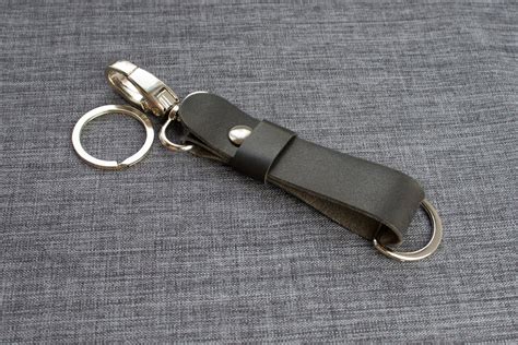 Leather Belt Clip Leather Key Clip Mens Leather Keyring - Etsy