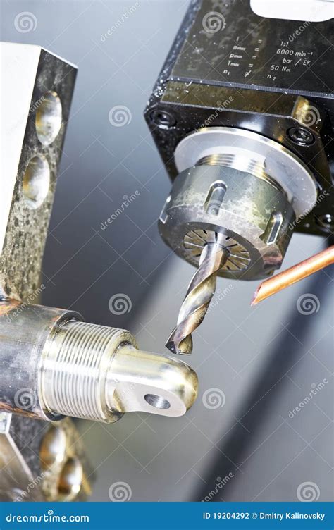 Close-up Process of Metal Machining Stock Photo - Image of engineering, detail: 19204292