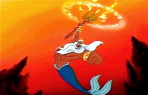 Download Trident Merman King Triton Mermaid Fantasy Disney TV Show The Little Mermaid Gif