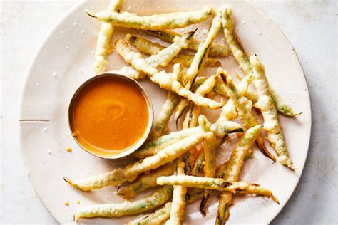 Tempura-Fried Green Beans With Mustard Dipping Sauce Recipe - NYT Cooking