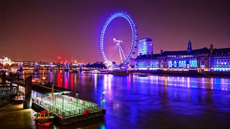 London Eye at Night 4K 5K HD Desktop wallpaper: Widescreen: alta ...