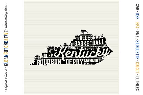 Kentucky State design - SVG DXF EPS PNG - Cricut & Silhouette files By ...