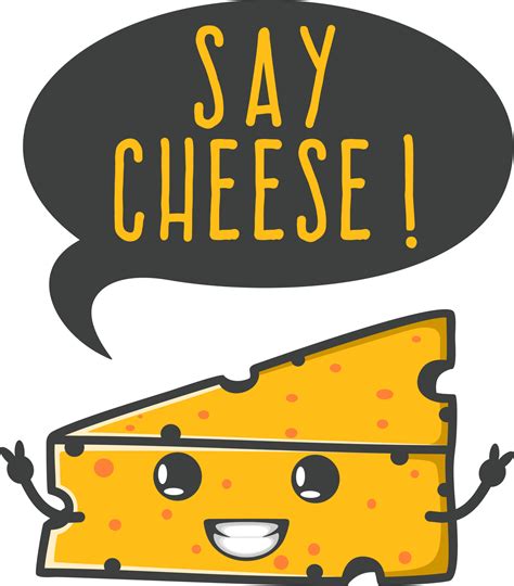 Say Cheese, Funny Typography Quote Design. 24728761 PNG