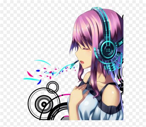 #anime #animegirl #headphones #music - Anime Girl With Headphones, HD ...