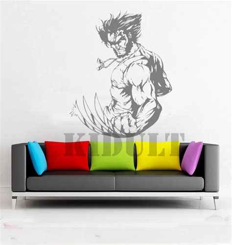 Wolverine Wall sticker DC Marvel Comics superhero wall stickers vinyl ...