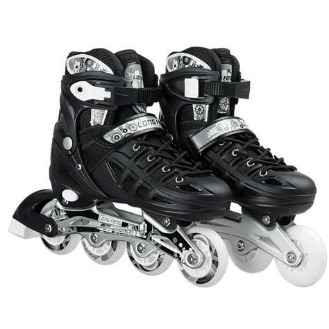 Jitrading Inline Skates Adjustable Rollerblades Set for Kids Adults Light Up Roller Skates Shoes ...