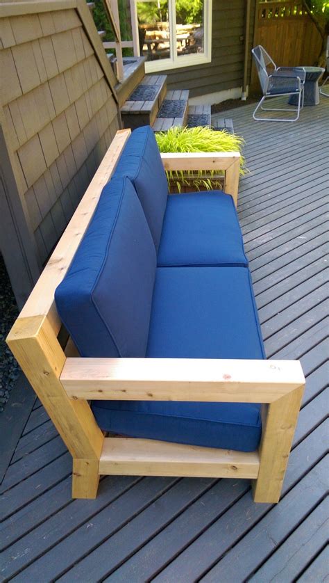 DIY Modern Rustic Outdoor Sofa Inspired by RH Merida Hello, again! Ok, it has been ages since I ...