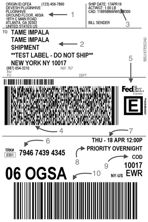 Fedex Tracking International Air Waybill