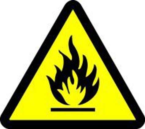 Fire Hazard (ISO Triangle Hazard Symbol)