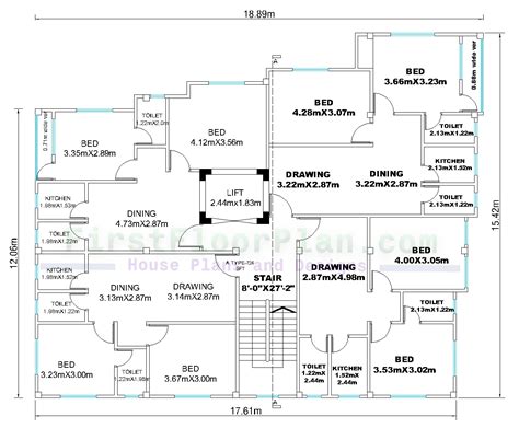 High Rise Building Designs and plans AutoCAD dwg File - First Floor Plan - House Plans and Designs