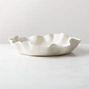 Valentia Warm White Crackled Ceramic Decorative Bowl + Reviews | CB2