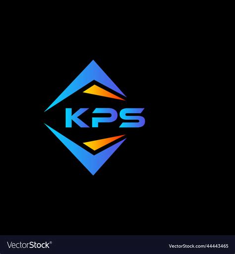 Kps abstract technology logo design on black Vector Image