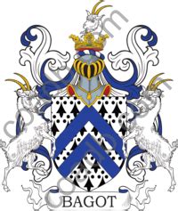 Bagot Family Crest, Coat of Arms and Name History