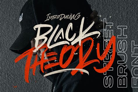 BLACK THEORY - Brush Logotype Urban Font - Design Template Place