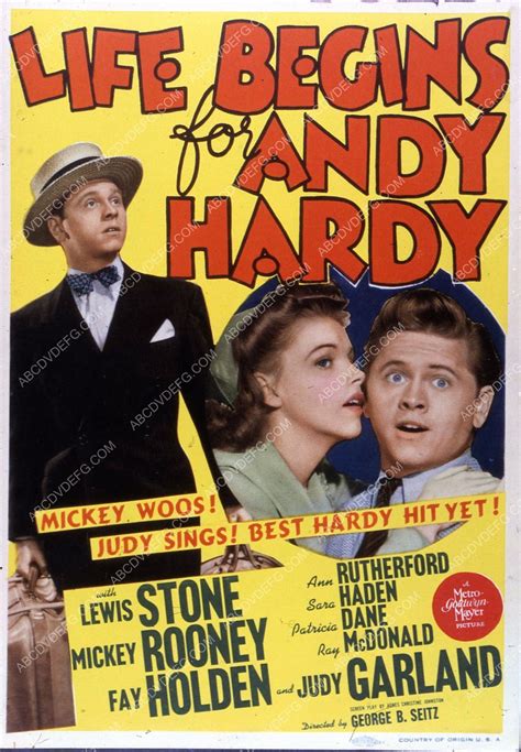 Mickey Rooney Judy Garland film Life Begins for Andy Hardy 35m-4428 | Affiche film, Film, Films ...