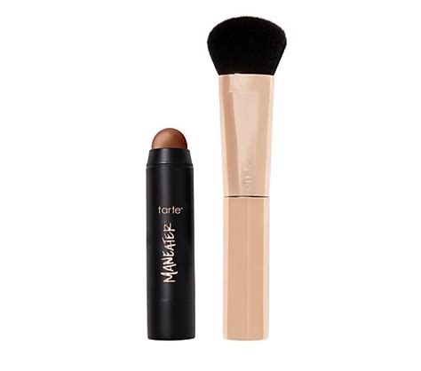 Tarte Maneater Silk Stick Bronzer & Brush - QVC UK